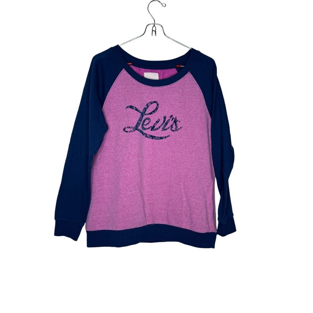Levi's Women's Sweatshirt Boxy Fit Crew Neck Logo Long Sleeve Pullover Small